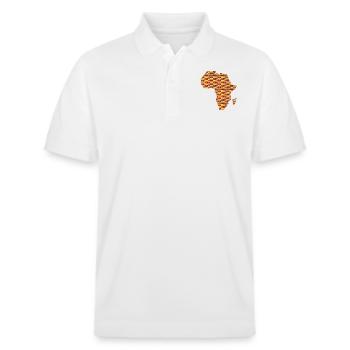 Afrika Kontinent Kente Muster - Stanley/Stella Unisex Bio-Poloshirt PREPSTER - Weiß - Vorne - Roxy (174cm) & Andy (188cm)