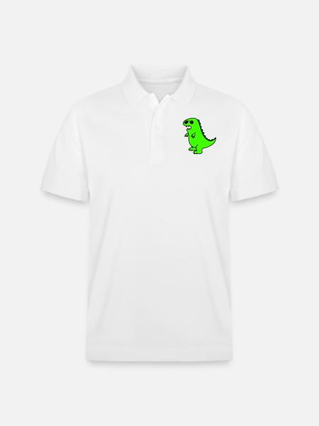 cool dino - Stanley/Stella Unisex Organic Polo Shirt PREPSTER - white
