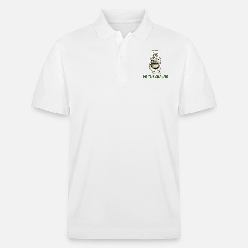 Sei die Veränderung - Stanley/Stella Unisex Bio-Poloshirt PREPSTER - Weiß