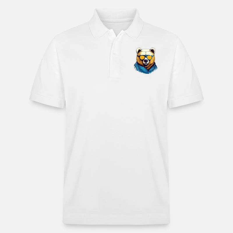 Bärchen der Bär - Stanley/Stella Unisex Bio-Poloshirt PREPSTER - Weiß