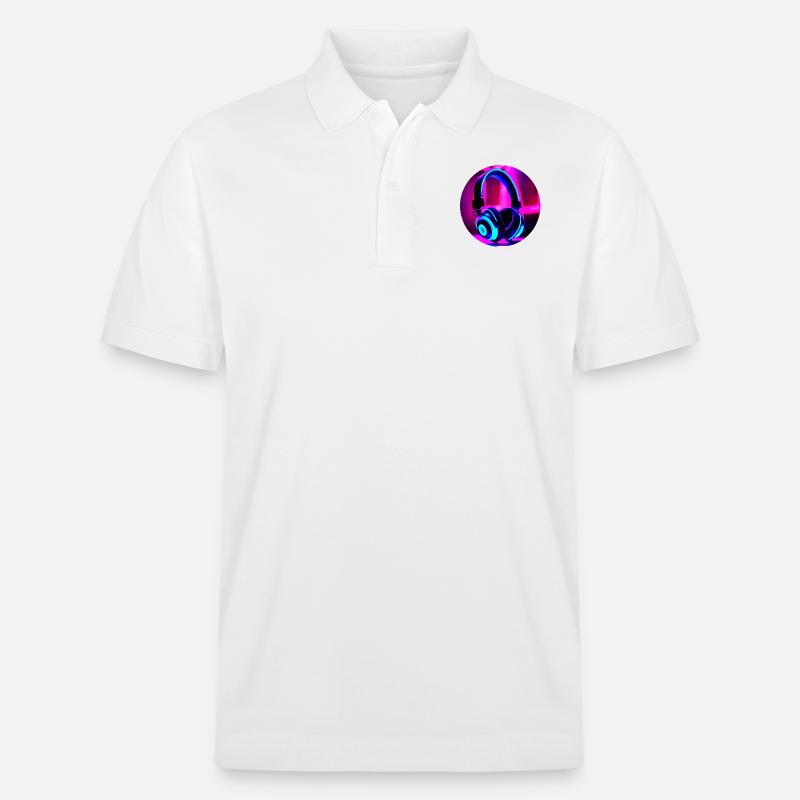 Neon-Kopfhörer - Stanley/Stella Unisex Bio-Poloshirt PREPSTER - Weiß