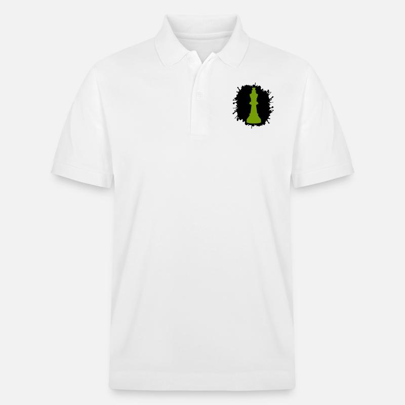Roi des échecs éclaboussures - Polo PREPSTER bio Stanley/Stella Unisexe - blanc
