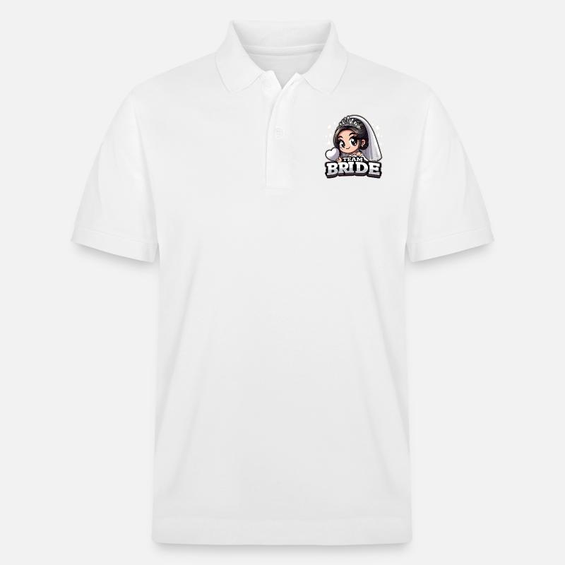 Team Bride - Stanley/Stella Unisex Bio-Poloshirt PREPSTER - Weiß