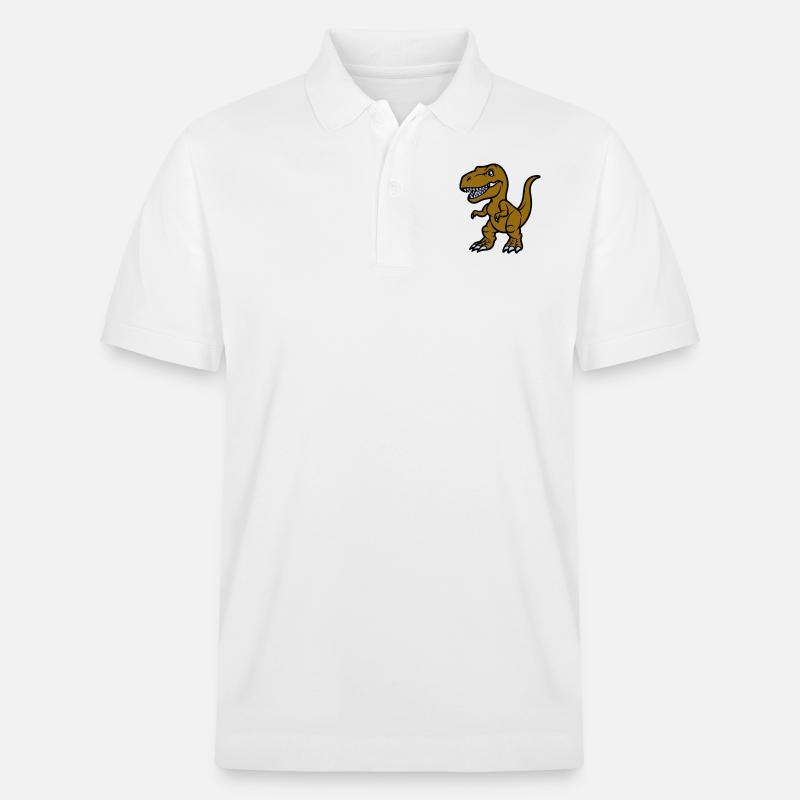 T Rex Comic - Stanley/Stella Unisex Bio-Poloshirt PREPSTER - Weiß