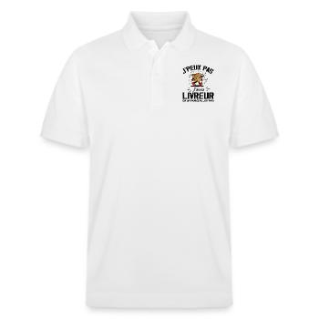 I can't I'm a delivery guy - Stanley/Stella Unisex Organic Polo Shirt PREPSTER - white - Front - Roxy (174cm) & Andy (188cm)