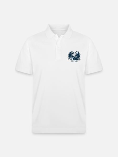 Camping Camper - Stanley/Stella Unisex Bio-Poloshirt PREPSTER - Weiß