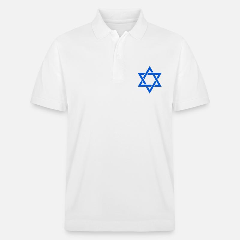 Stella di David - Polo ecologica unisex PREPSTER di Stanley/Stella - bianco