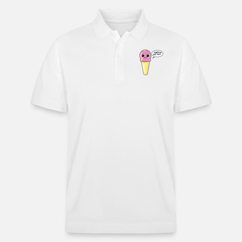 Erdbeer-Eiscreme-Flapping-Arschloch - Stanley/Stella Unisex Bio-Poloshirt PREPSTER - Weiß