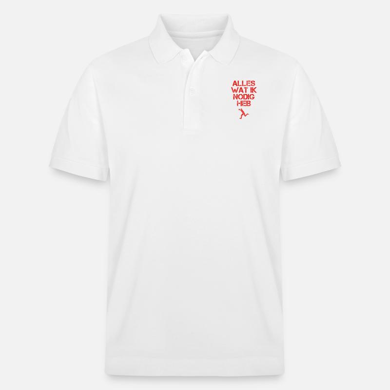 presentje wat ik nodig baseball - Stanley/Stella Unisex Bio-Poloshirt PREPSTER - Weiß
