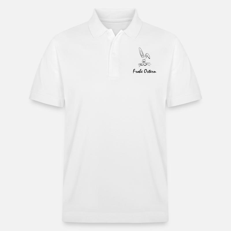frohe ostern - Stanley/Stella Unisex Bio-Poloshirt PREPSTER - Weiß