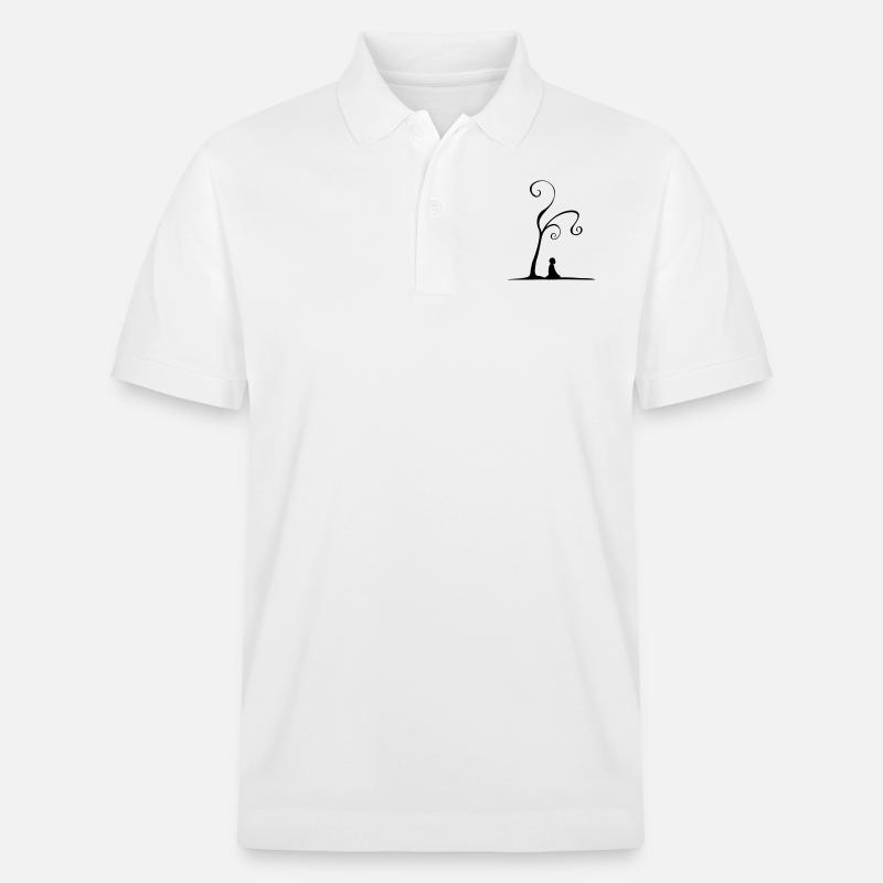 meditation under tree - Polo PREPSTER bio Stanley/Stella Unisexe - blanc