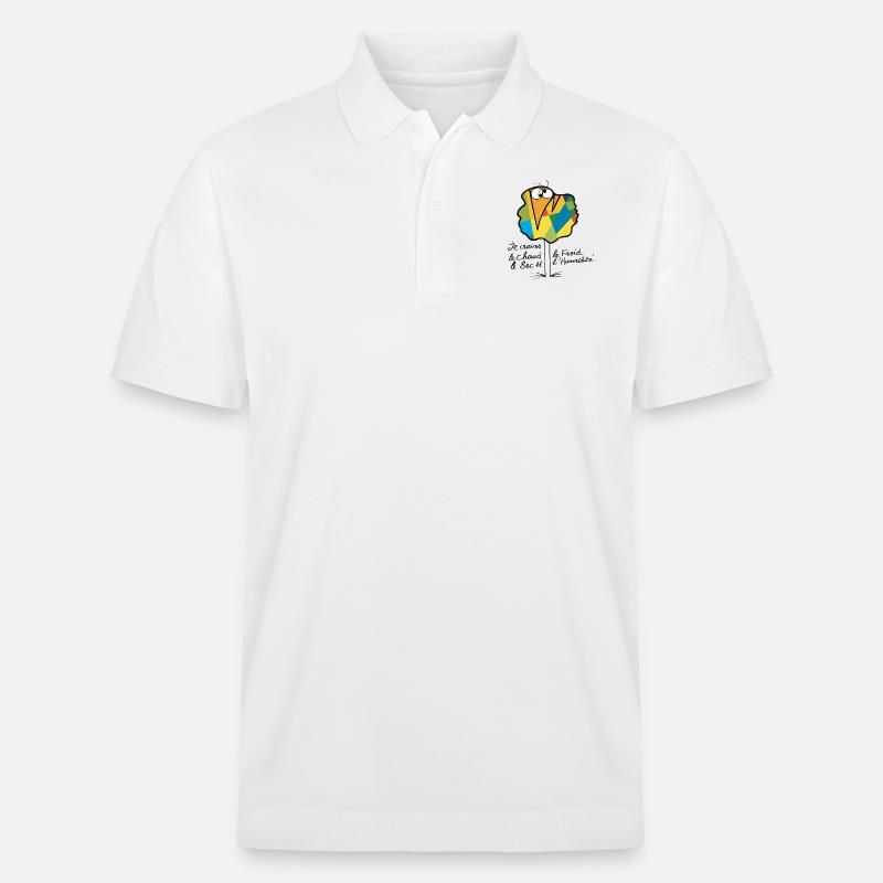 Devise Shadok N°02 - Polo PREPSTER bio Stanley/Stella Unisexe - blanc