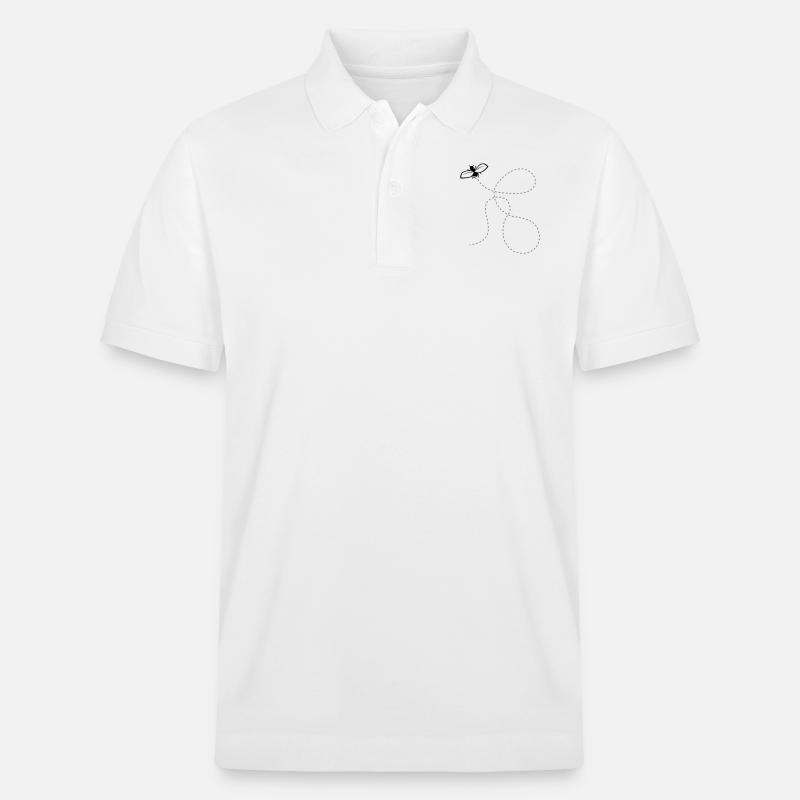 Fly Dashed Line - Polo PREPSTER bio Stanley/Stella Unisexe - blanc