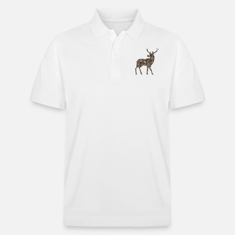 Hirsch - Stanley/Stella Unisex Bio-Poloshirt PREPSTER - Weiß