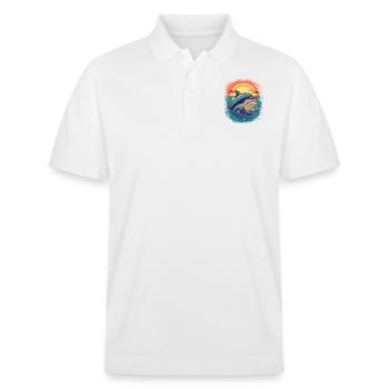 awesome marine mammals water geek fisherman child - Stanley/Stella Unisex Bio-Poloshirt PREPSTER - Weiß - Vorne - Roxy (174cm) & Andy (188cm)