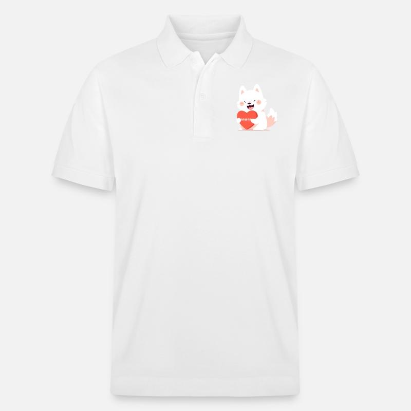 Chien aimant sa mère - Polo PREPSTER bio Stanley/Stella Unisexe - blanc