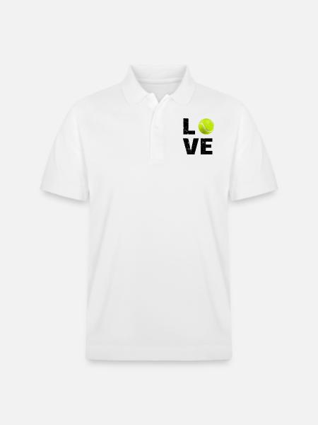 Tennis Love - Stanley/Stella Unisex Organic Polo Shirt PREPSTER - white