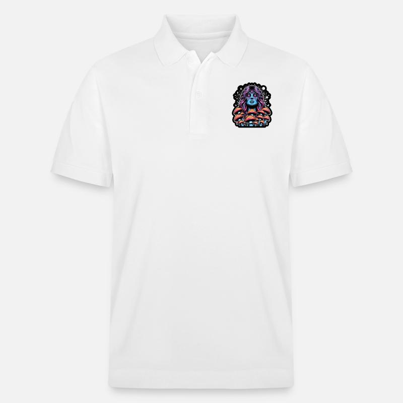 Psychedelic Mushroom Oracle - Stanley/Stella Unisex Bio-Poloshirt PREPSTER - Weiß