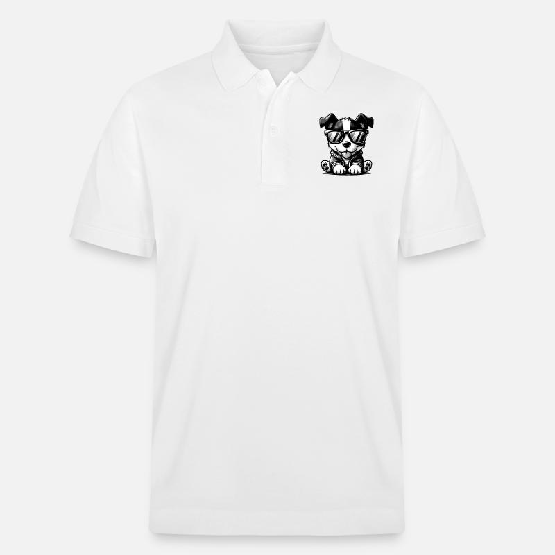Chien teckel mignon - Polo PREPSTER bio Stanley/Stella Unisexe - blanc