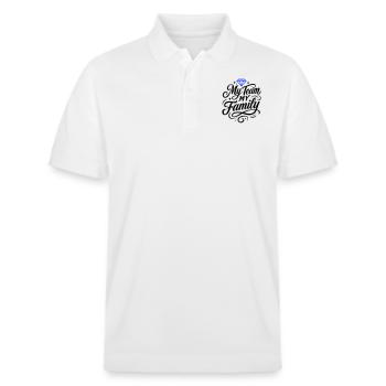 Mon équipe, ma famille - Polo PREPSTER bio Stanley/Stella Unisexe - blanc - Devant - Roxy (174cm) & Andy (188cm)