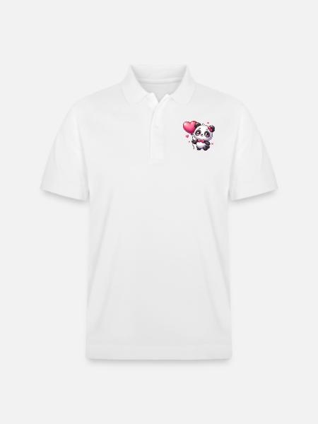 Kawaii Panda - Polo ecologica unisex PREPSTER di Stanley/Stella - bianco