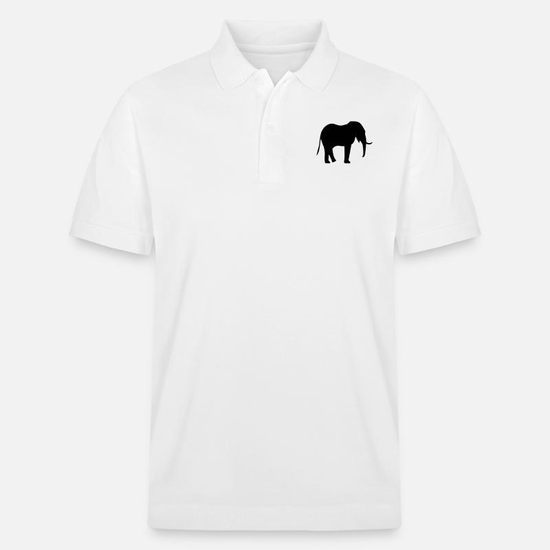 Elefant - Stanley/Stella Unisex Bio-Poloshirt PREPSTER - Weiß