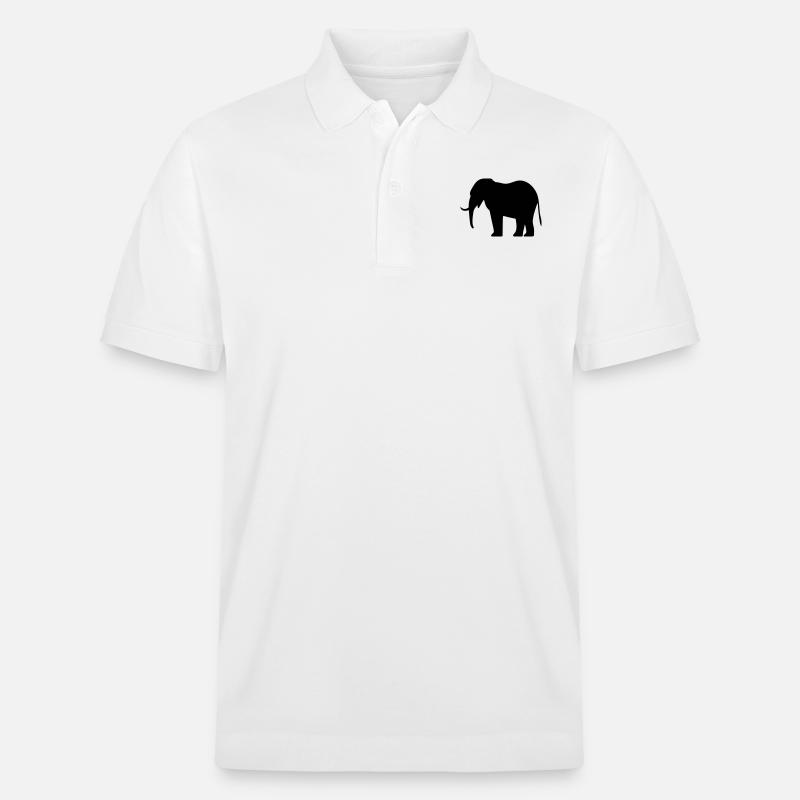 Elefant - Stanley/Stella Unisex Bio-Poloshirt PREPSTER - Weiß