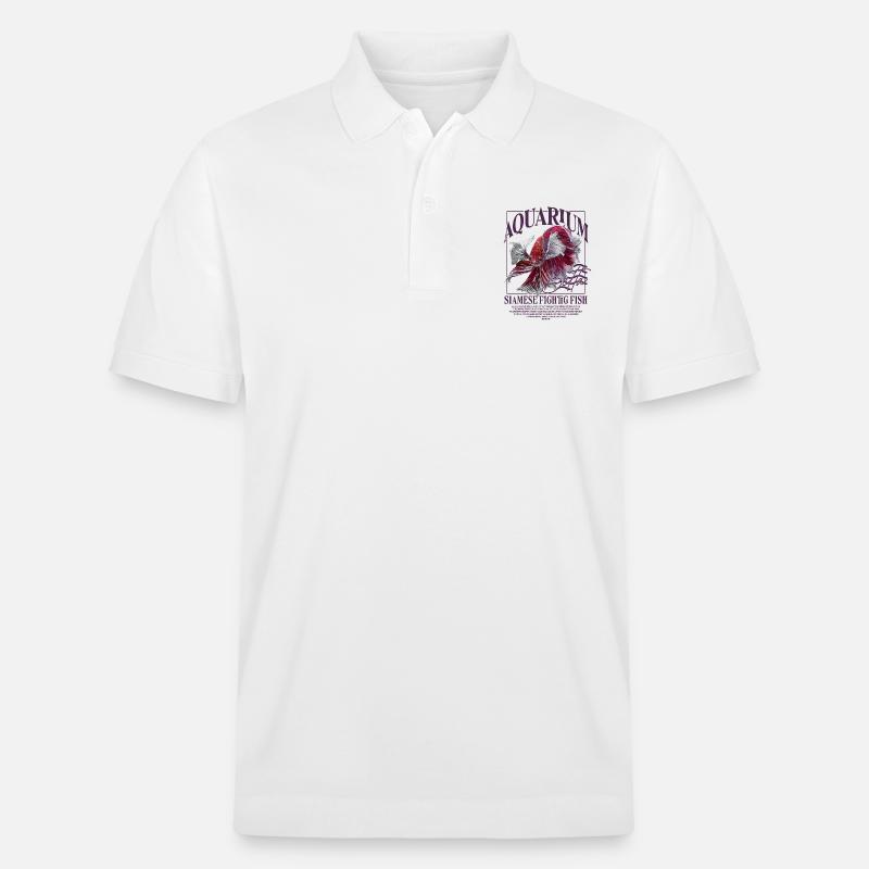 Betta Kampffisch - Stanley/Stella Unisex Bio-Poloshirt PREPSTER - Weiß