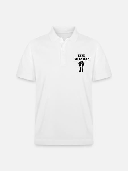 Free palestine - Stanley/Stella Unisex Organic Polo Shirt PREPSTER - white