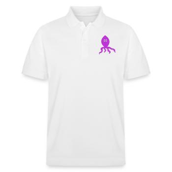 thinking squid - Stanley/Stella Unisex Organic Polo Shirt PREPSTER - white - Front - Roxy (174cm) & Andy (188cm)