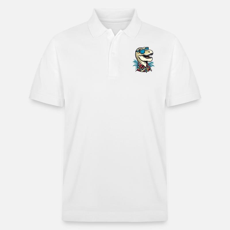 T-rex en vacances - Polo PREPSTER bio Stanley/Stella Unisexe - blanc