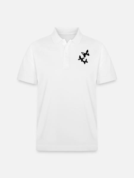Butterflys - Stanley/Stella Unisex Bio-Poloshirt PREPSTER - Weiß