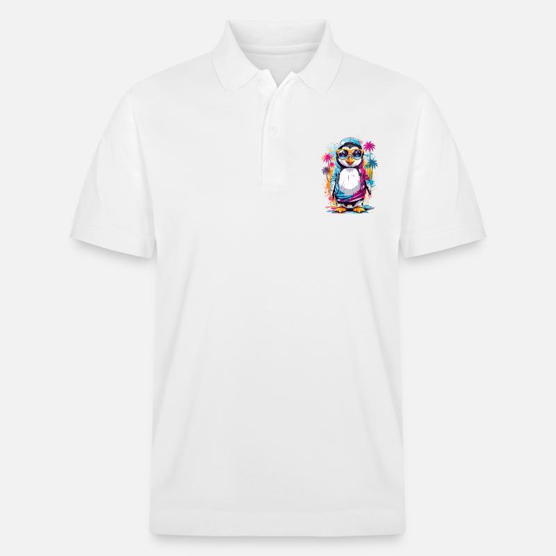 Coole Pinguin - Stanley/Stella Unisex Bio-Poloshirt PREPSTER - Weiß