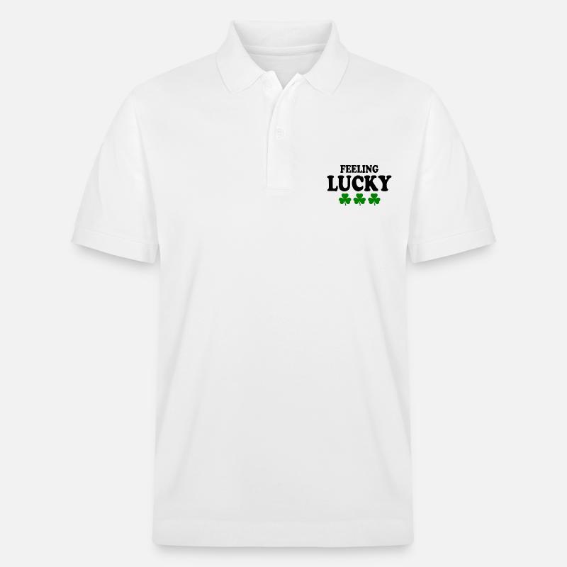 feeling lucky - Stanley/Stella Unisex Bio-Poloshirt PREPSTER - Weiß