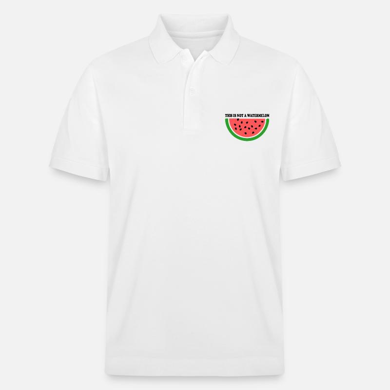 THIS IS NOT A WATERMELON - Stanley/Stella Unisex Bio-Poloshirt PREPSTER - Weiß
