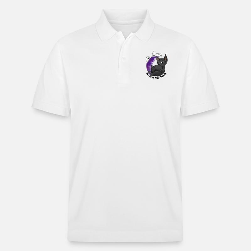 Kelpie Galaxy - Schwarz - Stanley/Stella Unisex Bio-Poloshirt PREPSTER - Weiß