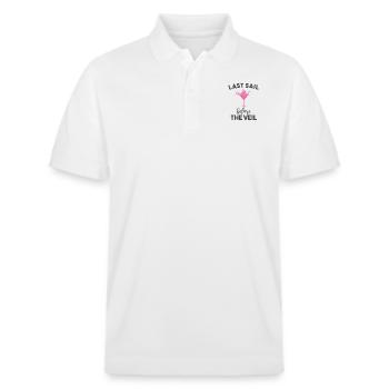 Bachelorette Party Shirt Last Sail Before The Veil - Stanley/Stella Unisex Organic Polo Shirt PREPSTER - white - Front - Roxy (174cm) & Andy (188cm)