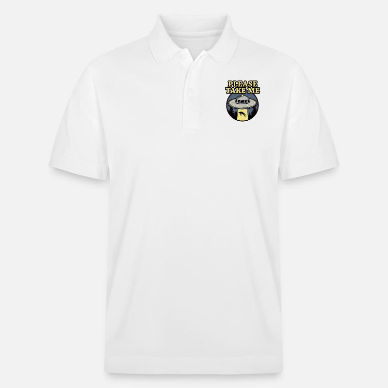 PLEASE TAKE ME - Stanley/Stella Unisex Bio-Poloshirt PREPSTER - Weiß