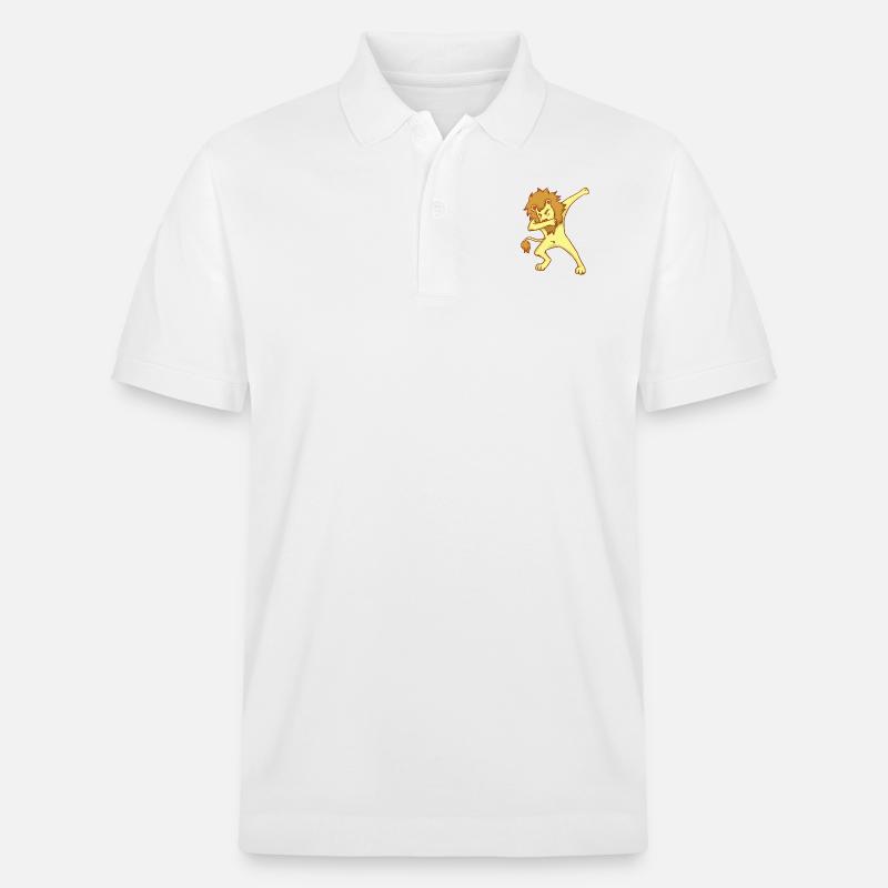 DAB Löwe - tanzen - Geschenk - Stanley/Stella Unisex Bio-Poloshirt PREPSTER - Weiß