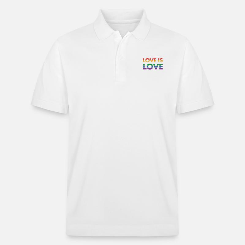 L'amour c'est l'amour LGBT - Polo PREPSTER bio Stanley/Stella Unisexe - blanc