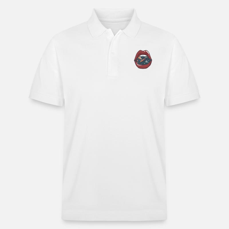 Embrasser la bouche dans l'espace - Polo PREPSTER bio Stanley/Stella Unisexe - blanc
