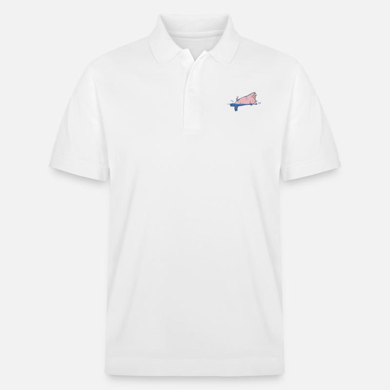 Cochon à la natation - Polo PREPSTER bio Stanley/Stella Unisexe - blanc