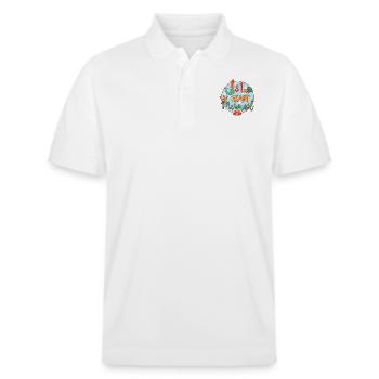 1st Grade Meerjungfrau - Stanley/Stella Unisex Bio-Poloshirt PREPSTER - Weiß - Vorne - Roxy (174cm) & Andy (188cm)