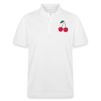 cherry - Stanley/Stella Unisex Organic Polo Shirt PREPSTER - white - Front - Roxy (174cm) & Andy (188cm)