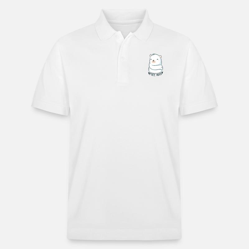Tshirt mignon oursons - Polo PREPSTER bio Stanley/Stella Unisexe - blanc