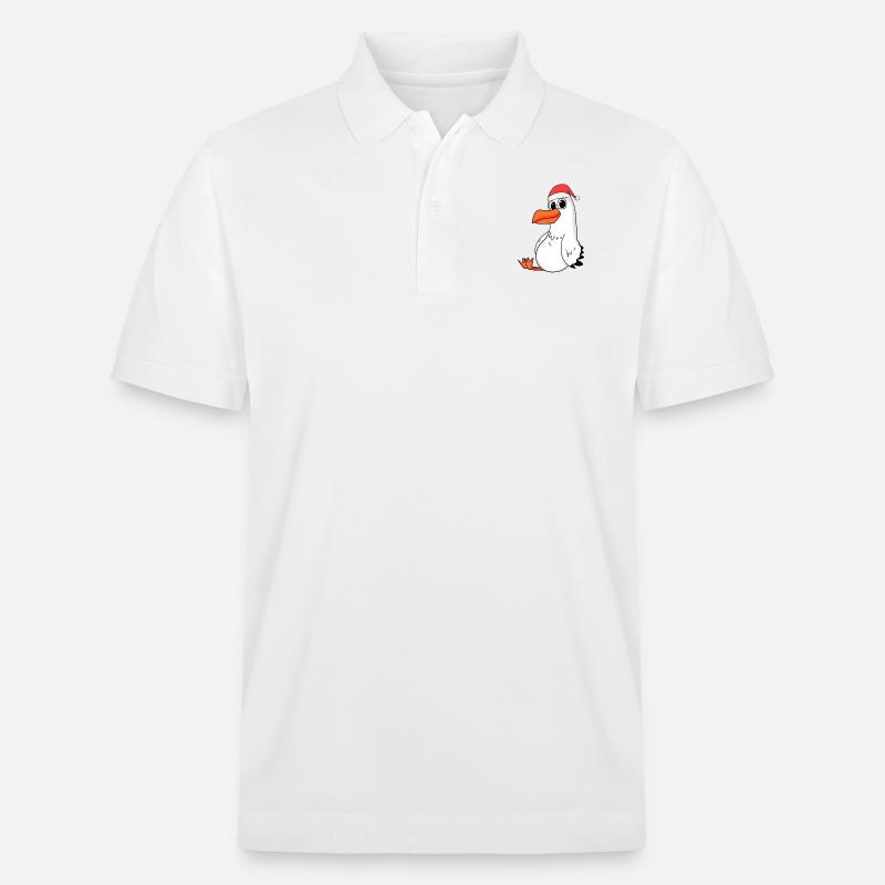 Möwe Weihnachten - Stanley/Stella Unisex Bio-Poloshirt PREPSTER - Weiß