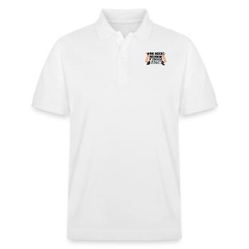 Atheist Atheismus Anti-religion Securalism God - Stanley/Stella Unisex Bio-Poloshirt PREPSTER - Weiß - Vorne - Roxy (174cm) & Andy (188cm)