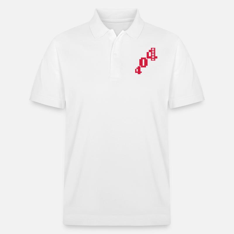 Error 404 Connection Problem - Stanley/Stella Unisex Organic Polo Shirt PREPSTER - white