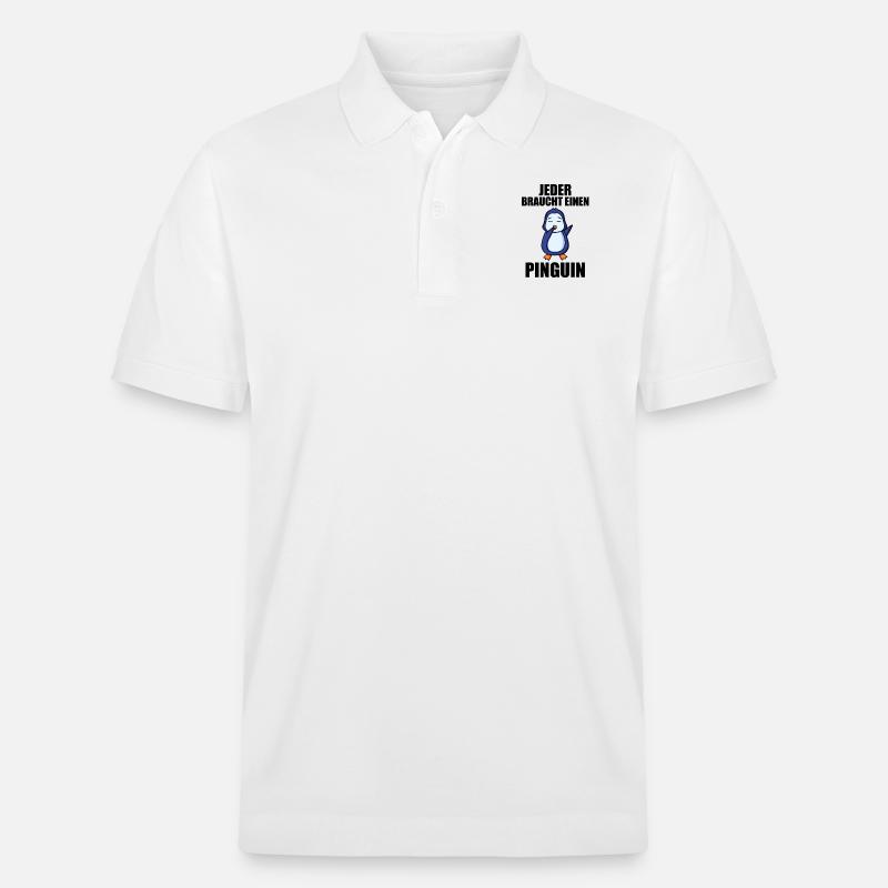 Pinguin Pinguine - Stanley/Stella Unisex Bio-Poloshirt PREPSTER - Weiß