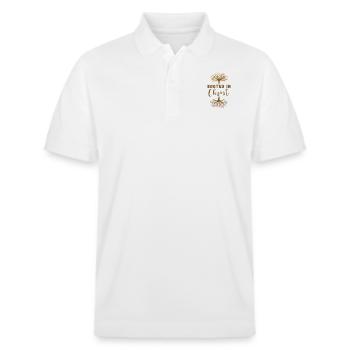Jesus Christianity God Praying Prayer Pastor - Stanley/Stella Unisex Organic Polo Shirt PREPSTER - white - Front - Roxy (174cm) & Andy (188cm)